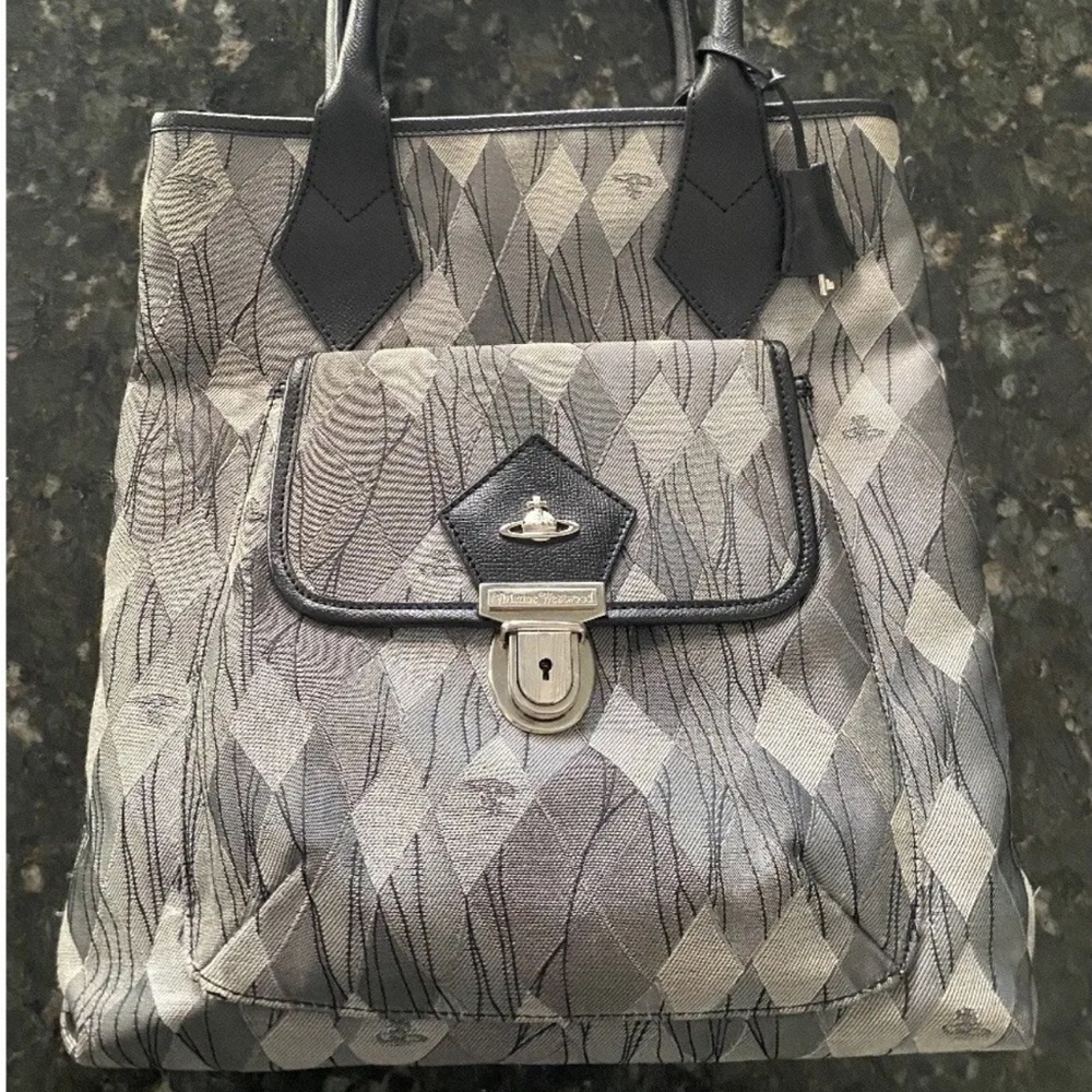Vivienne Westwood Grey Plaid Bag